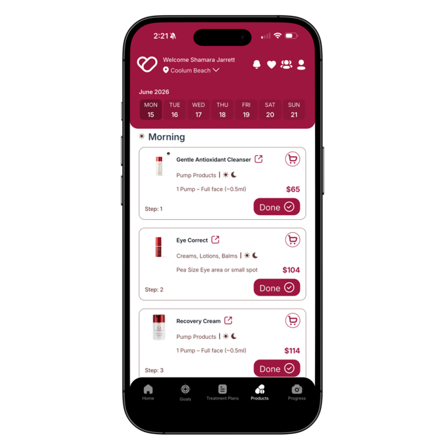 Service Cue Client App — morning routine